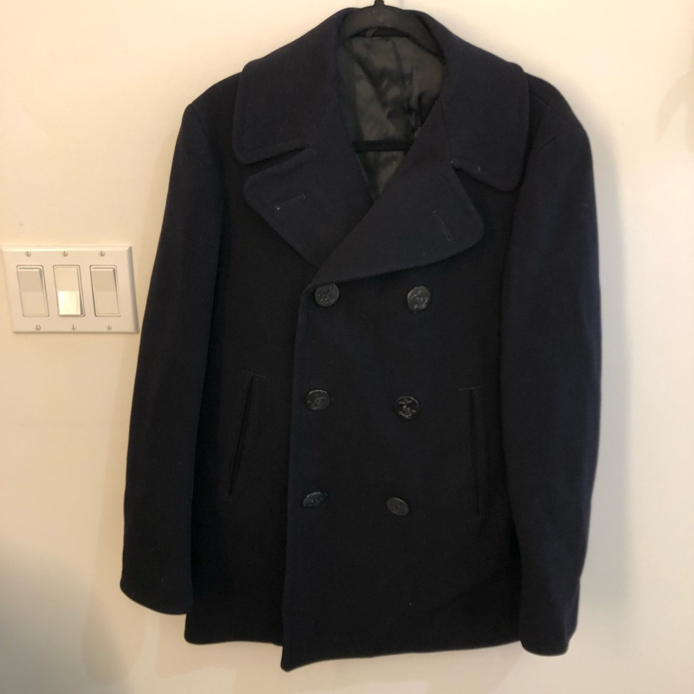 Men's Kersey Vietnam Era Navy Wool Peacoat Vintage 1967